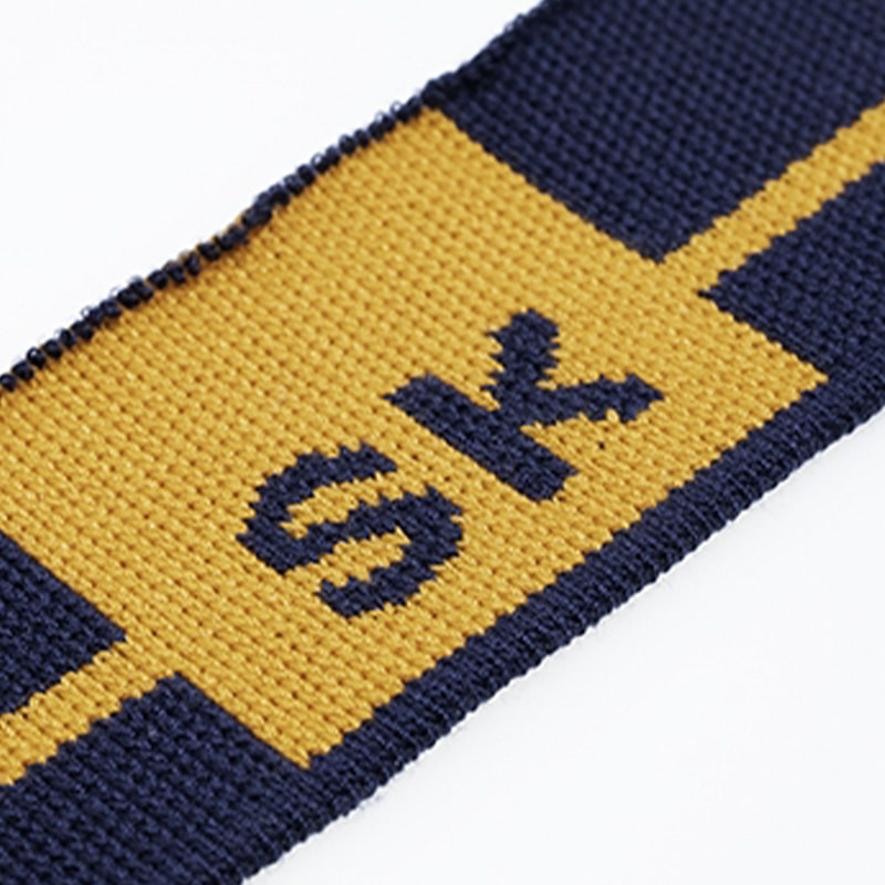 폴리에스테 편지 자카드 늑골이 있는 폴로 셔츠 소매 직물