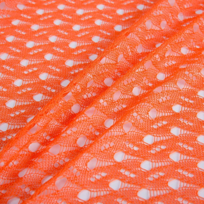 빨간 중공 패턴 자카드 통기성 늑골이 있는 의류 직물